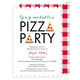 White Pizza Party Invitations Image 1 of 7